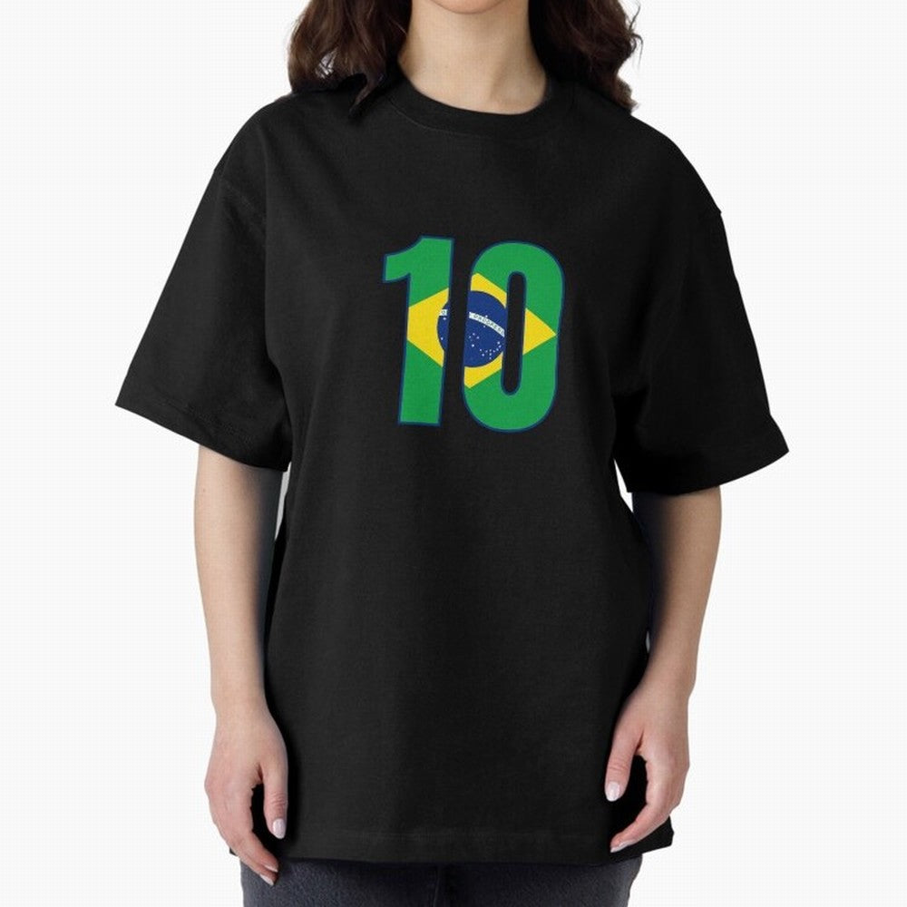 10 - Neymar JR - Brazil Flag Classic T-Shirt Celebrate the Magic of FIFA World Cup 2026 USA Canada Mexico for Fans of Messi, Neymar and Mbappe and Argentina, France and Brazil, Bringing Vintage Soccer Flavor, Modern Football Stars, National Flags