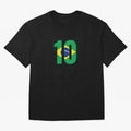 10 - Neymar JR - Brazil Flag Classic T-Shirt Celebrate the Magic of FIFA World Cup 2026 USA Canada Mexico for Fans of Messi, Neymar and Mbappe and Argentina, France and Brazil, Bringing Vintage Soccer Flavor, Modern Football Stars, National Flags