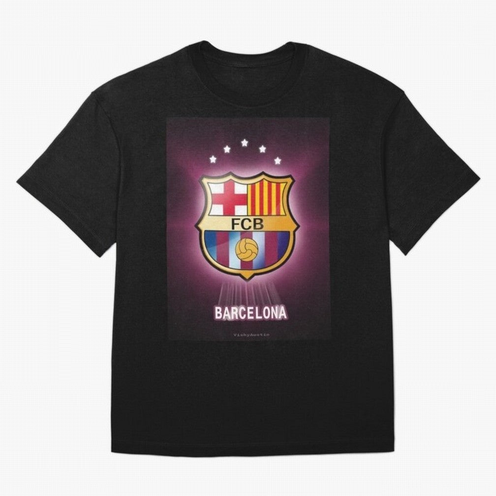 barcelona Oversized T-Shirt Honor the Beautiful Game during FIFA World Cup 2026 for Fans of Cristiano Ronaldo and France and Portugal, Bringing Match Day Excitement, Supporter Culture, Golden Goals and Global Football Passion; Ideal for Passionate