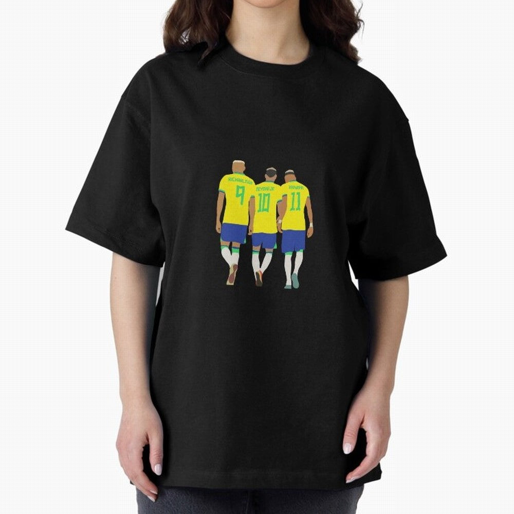 brazil soccer players Oversized T-Shirt Bring Trophy Dreams to the FIFA World Cup 2026 USA Canada Mexico Journey through Mbappe Highlights, England Pride, Soccer Culture, Superstar Moments, National Team Dreams and Competitive Fire; Great for Watch