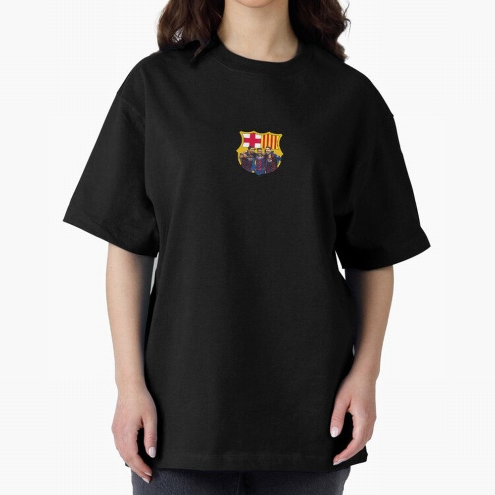 Barcelona logo, Massi, Neymar and Suar Premium T-Shirt Stand with the FIFA World Cup 2026 Journey through Messi and Cristiano Ronaldo Highlights, Argentina and Brazil Pride, Fan Favorite Moments, National Team Passion, Big Match Drama and Soccer