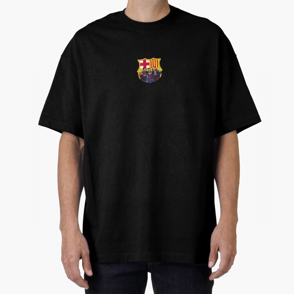 Barcelona logo, Massi, Neymar and Suar Premium T-Shirt Stand with the FIFA World Cup 2026 Journey through Messi and Cristiano Ronaldo Highlights, Argentina and Brazil Pride, Fan Favorite Moments, National Team Passion, Big Match Drama and Soccer