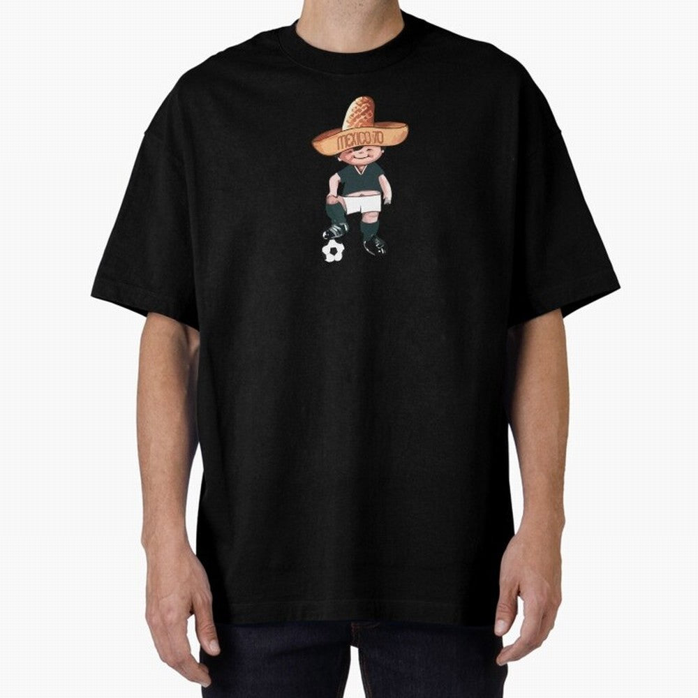 Classic Soccer Retro Mexico 1970 Oversized T-Shirt Join Global Football Passion for FIFA World Cup 2026 USA Canada Mexico, Featuring Haaland, Portugal, Spain and Germany, Supporter Pride, Iconic Celebrations, Legendary Names and Global Match Day