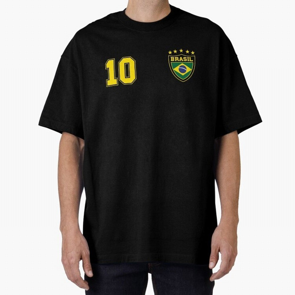 Classic Brasil Soccer No. 10 Brazil World Jersey Cup T Shirt Essential T-Shirt Bring Supporter Culture to Global Football Passion for FIFA World Cup 2026, Inspired by Cristiano Ronaldo, Argentina, Soccer Culture, Superstar Moments, National Team