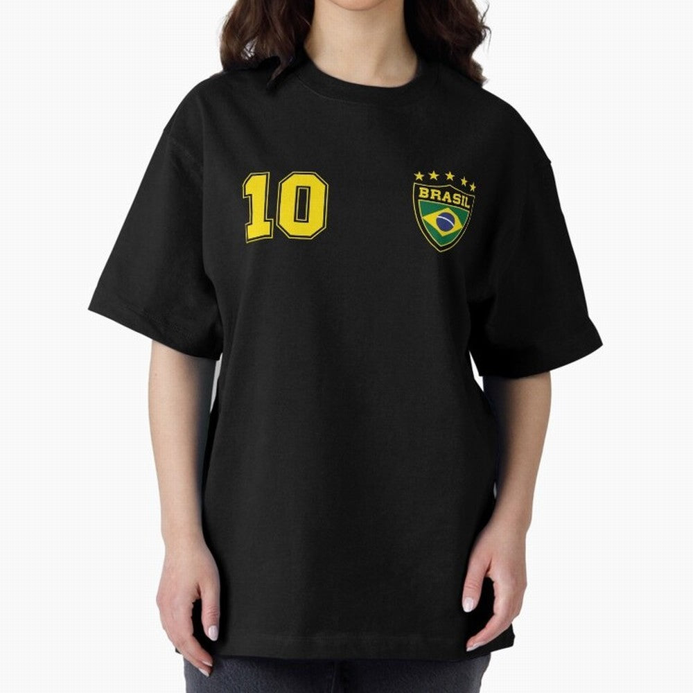 Classic Brasil Soccer No. 10 Brazil World Jersey Cup T Shirt Essential T-Shirt Bring Supporter Culture to Global Football Passion for FIFA World Cup 2026, Inspired by Cristiano Ronaldo, Argentina, Soccer Culture, Superstar Moments, National Team