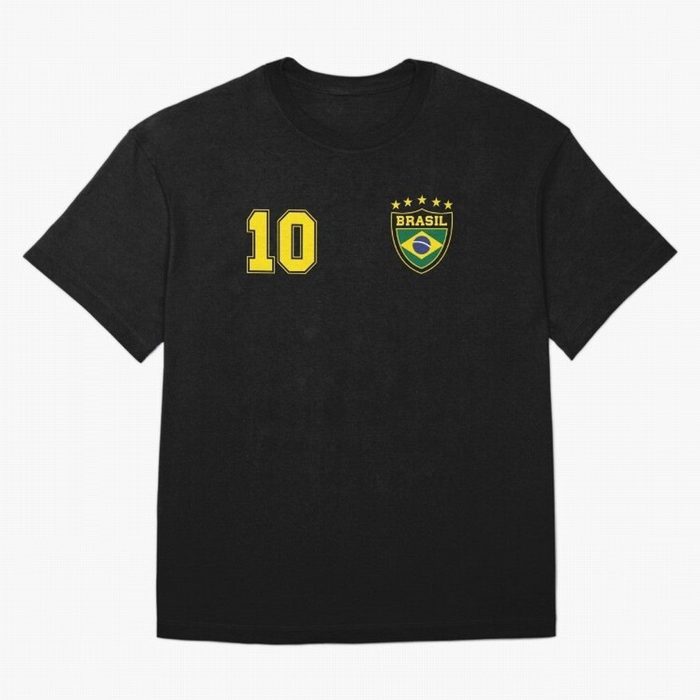 Classic Brasil Soccer No. 10 Brazil World Jersey Cup T Shirt Essential T-Shirt Bring Supporter Culture to Global Football Passion for FIFA World Cup 2026, Inspired by Cristiano Ronaldo, Argentina, Soccer Culture, Superstar Moments, National Team