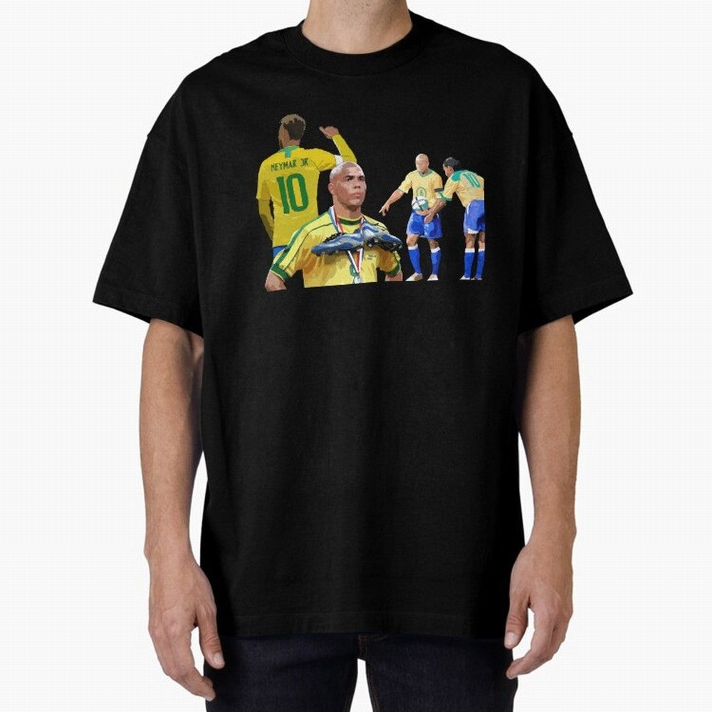Brazilian Icons Oversized T-Shirt Turn Up for the FIFA World Cup 2026 Group Stage Journey through Haaland Highlights, England Pride, Global Supporter Spirit, Legendary Goals, National Colors and Tournament Celebration; Built for Supporters Chasing
