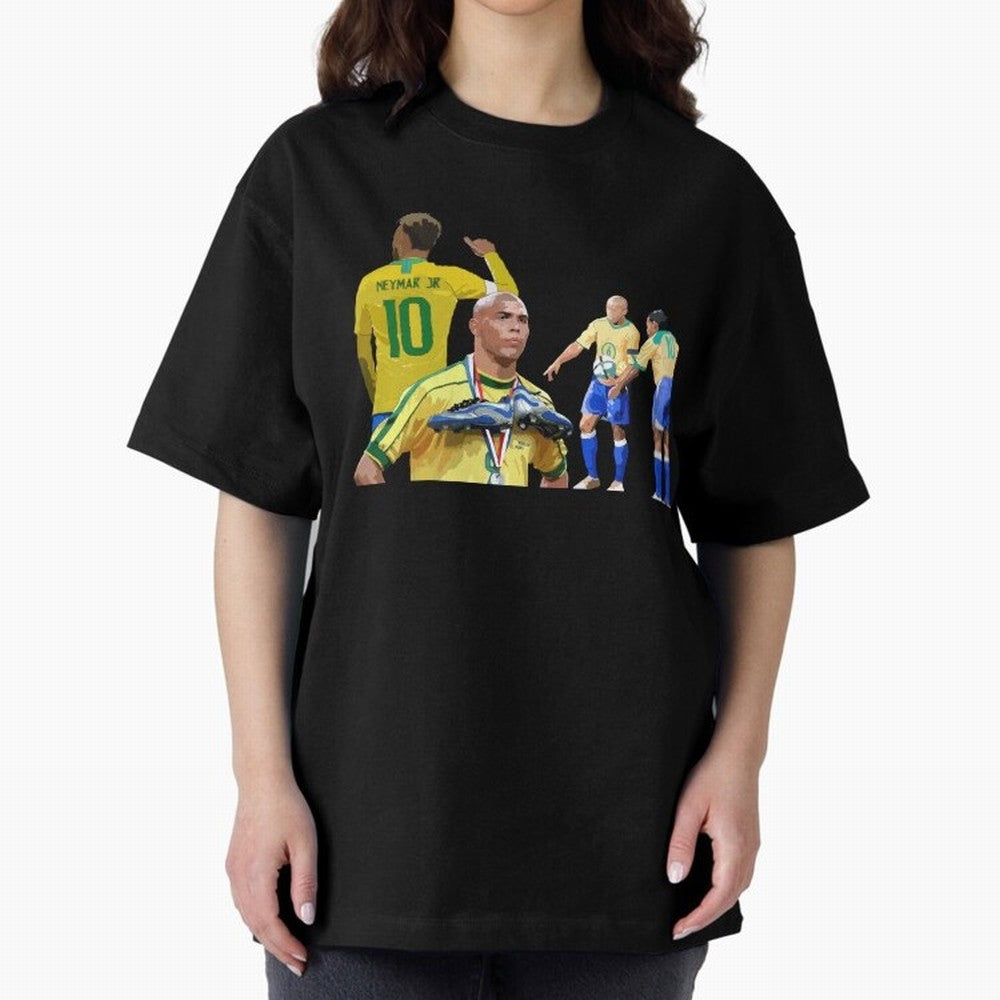 Brazilian Icons Oversized T-Shirt Turn Up for the FIFA World Cup 2026 Group Stage Journey through Haaland Highlights, England Pride, Global Supporter Spirit, Legendary Goals, National Colors and Tournament Celebration; Built for Supporters Chasing