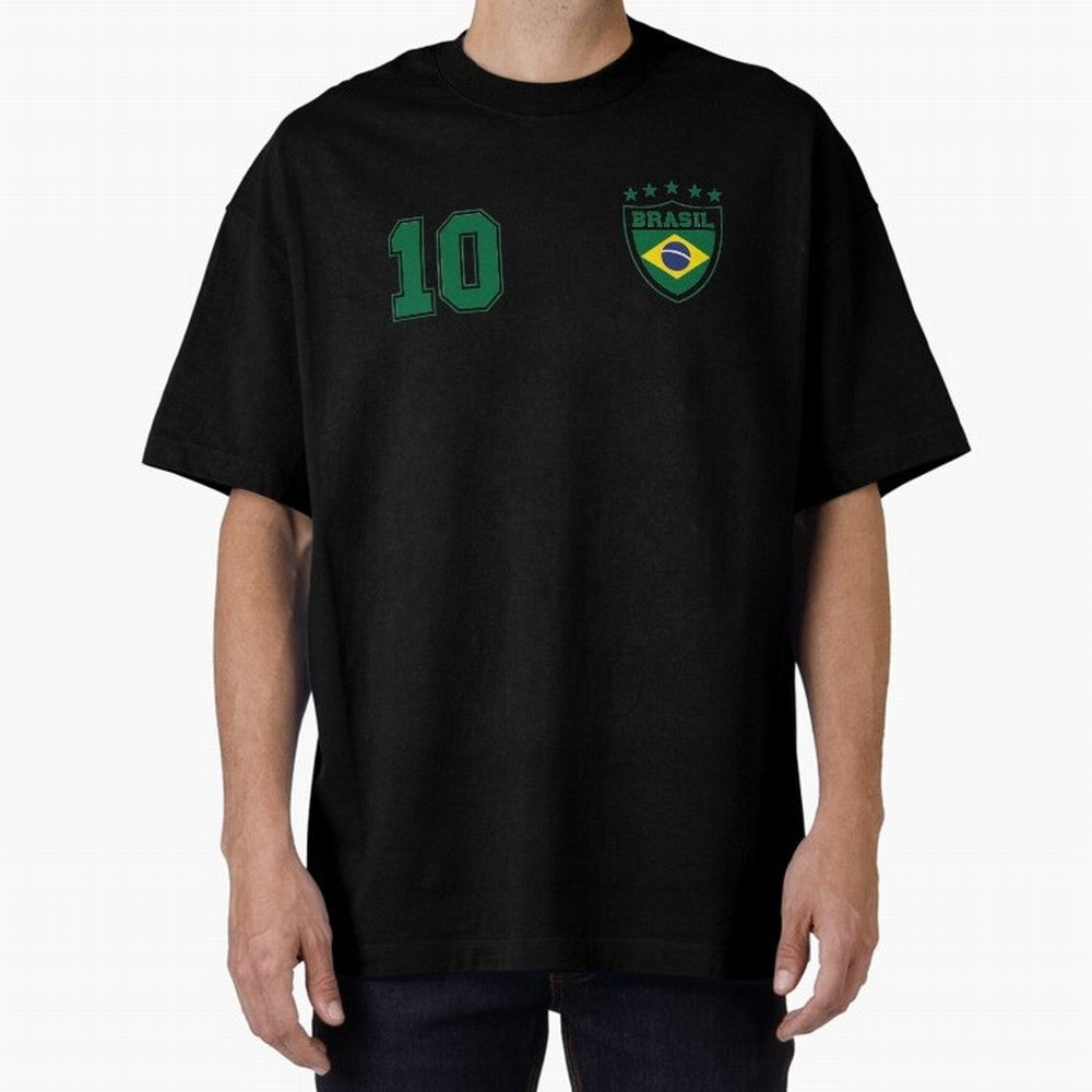 Classic Brasil Soccer No. 10 Brazil World Jersey Cup T Shirt Classic T-Shirt Celebrate Fan Culture around FIFA World Cup 2026 Group Stage for Fans of Mbappe and Portugal, Spain and Germany, Bringing Tournament Hype, Historic Matchups, Family