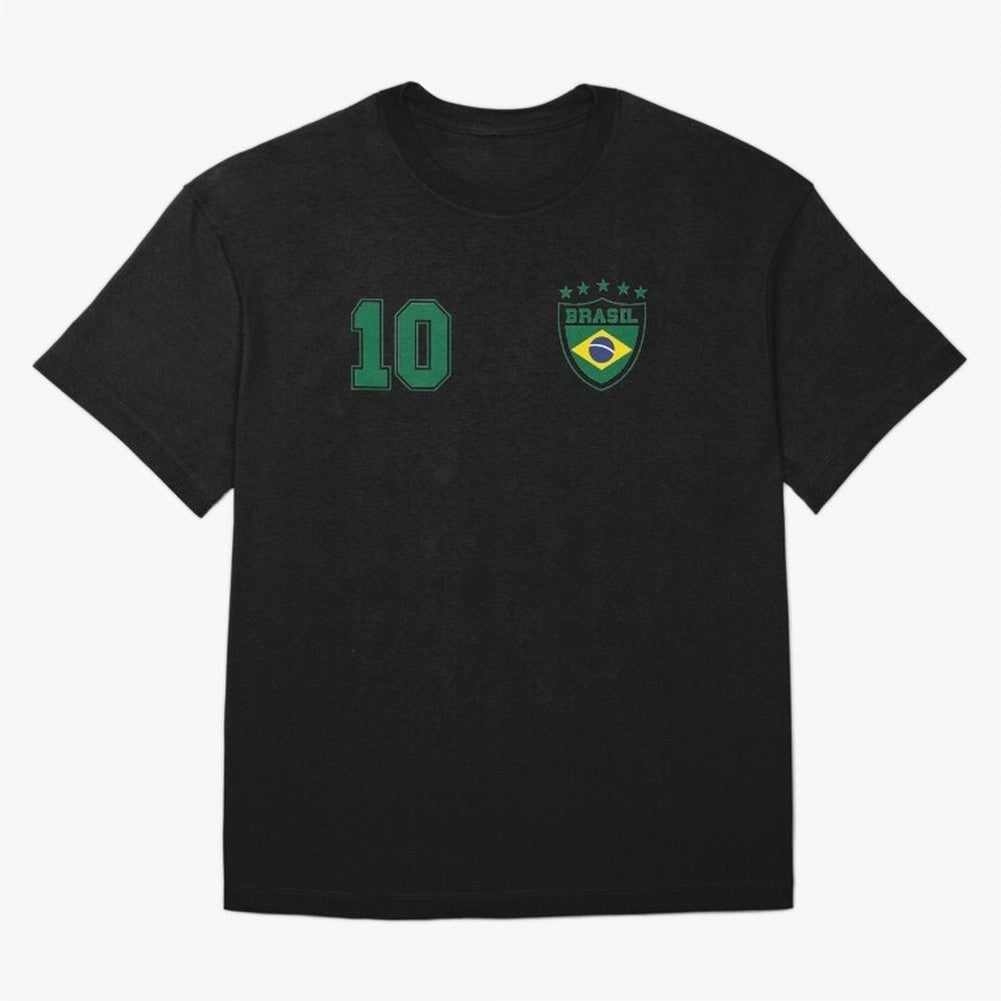Classic Brasil Soccer No. 10 Brazil World Jersey Cup T Shirt Classic T-Shirt Celebrate Fan Culture around FIFA World Cup 2026 Group Stage for Fans of Mbappe and Portugal, Spain and Germany, Bringing Tournament Hype, Historic Matchups, Family