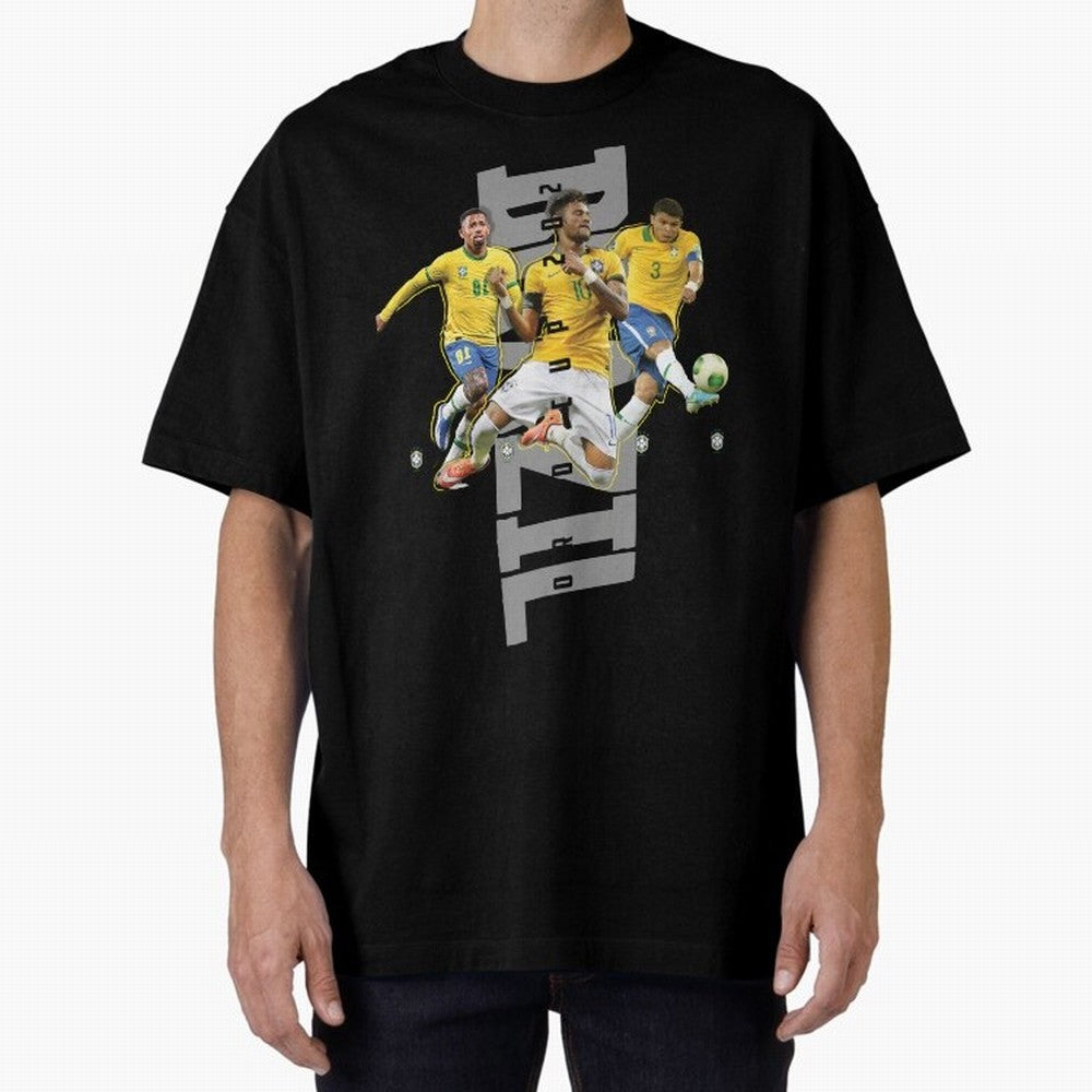 Brazil World cup 2022 Oversized T-Shirt Fuel the FIFA World Cup 2026 USA Canada Mexico Journey through Messi Highlights, Brazil, Portugal and Argentina Pride, Soccer Culture, Superstar Moments, National Team Dreams and Competitive Fire; Built for