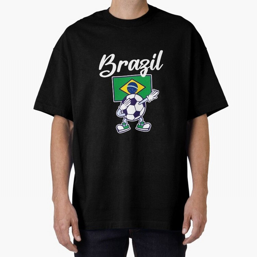 BRAZIL - Dabbing Football Soccer Ball - BRAZIL Classic T-Shirt Make the Season About Match Day Hype around FIFA World Cup 2026 USA Canada Mexico, Haaland, Germany, Retro Football Energy, Iconic Rivalries, Trophy Chase Drama and Stadium Atmosphere;