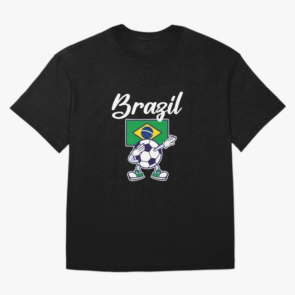BRAZIL - Dabbing Football Soccer Ball - BRAZIL Classic T-Shirt Make the Season About Match Day Hype around FIFA World Cup 2026 USA Canada Mexico, Haaland, Germany, Retro Football Energy, Iconic Rivalries, Trophy Chase Drama and Stadium Atmosphere;