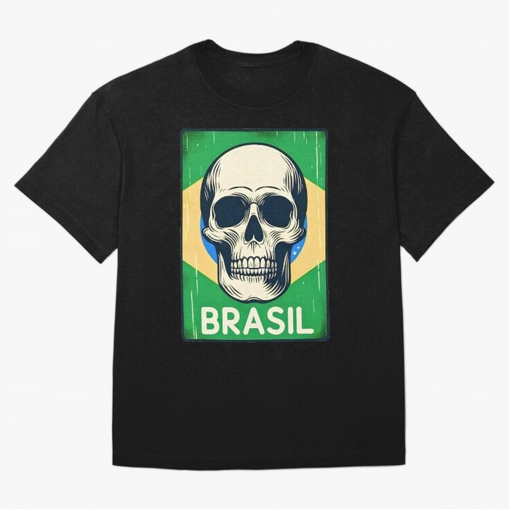 Brasil Classic T-Shirt Celebrate Fan Culture around FIFA World Cup 2026 Group Stage Spirit, Centered on Portugal, Messi, Vintage Soccer Flavor, Modern Football Stars, National Flags and Final Night Emotion; Ideal for Football Dads, Football Moms,
