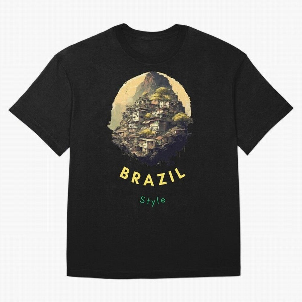 Brazil Style, Japanese Architecture Oversized T-Shirt Refresh FIFA World Cup 2026 USA Canada Mexico for Fans of Messi and Cristiano Ronaldo and England and Germany, Bringing Supporter Pride, Iconic Celebrations, Legendary Names and Global Match Day