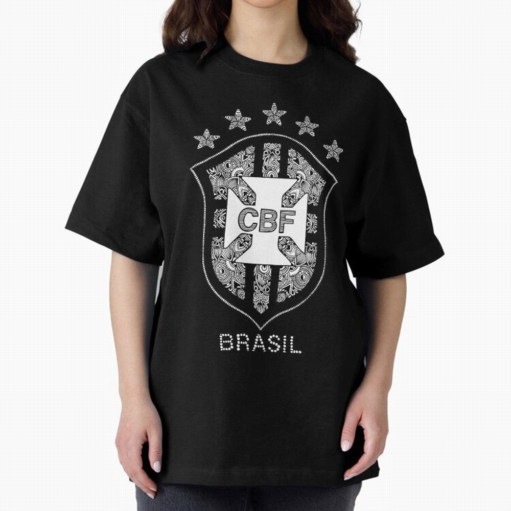 BRASIL NATIONAL FOOTBALL TEAM LOGO Oversized T-Shirt Create Global Football Passion for FIFA World Cup 2026, Highlighting Cristiano Ronaldo, Haaland and CR7, England and Germany, Soccer Culture, Superstar Moments, National Team Dreams and