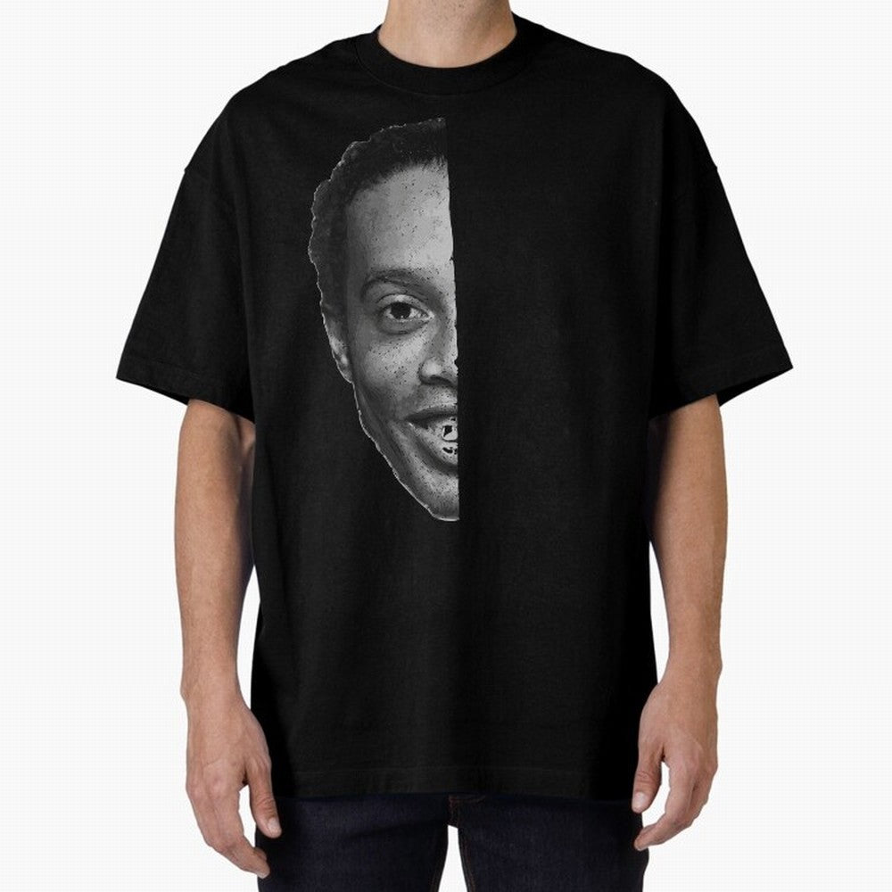''Football is about joy.'' Sticker - Ronaldinho Premium T-Shirt Elevate Global Football Passion for FIFA World Cup 2026 USA Canada Mexico, Connected to Messi, Neymar and Mbappe, Brazil, Stadium Chants, National Pride, Trophy Dreams and