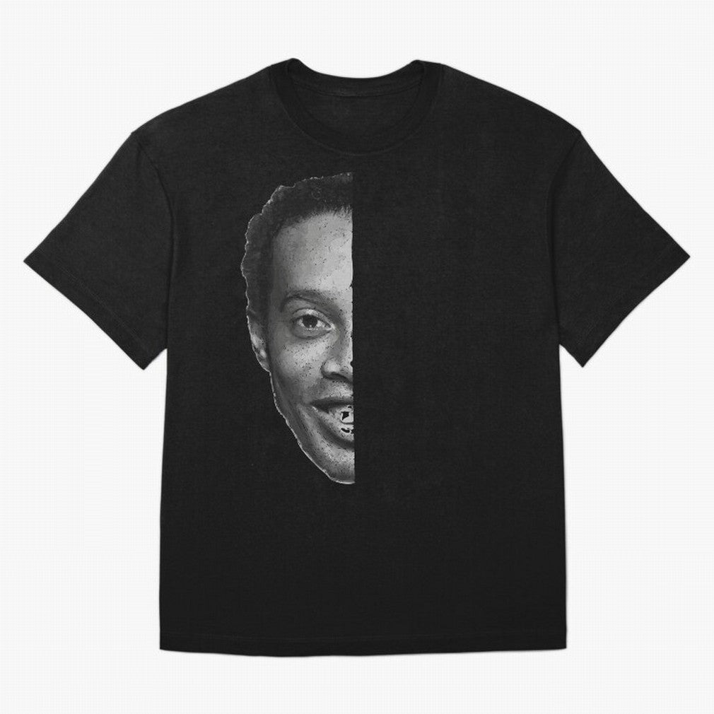 ''Football is about joy.'' Sticker - Ronaldinho Premium T-Shirt Elevate Global Football Passion for FIFA World Cup 2026 USA Canada Mexico, Connected to Messi, Neymar and Mbappe, Brazil, Stadium Chants, National Pride, Trophy Dreams and