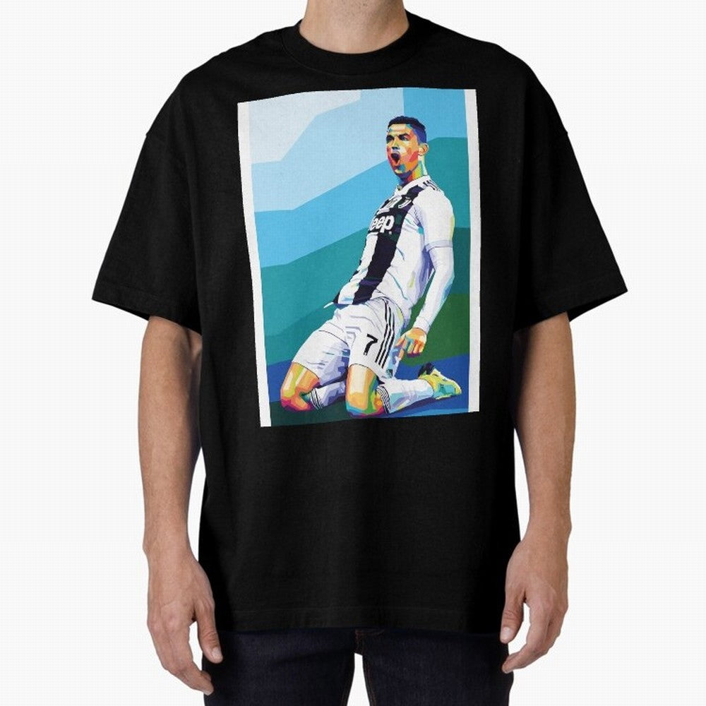 Cristiano Ronaldo Celebration Pop Art Graphic T-Shirt Show Fan Pride Across Global Football Passion for FIFA World Cup 2026, with CR7, Argentina, Football History, Final Match Energy, Crowd Noise and Once in a Lifetime Moments; Ideal for Fans Who