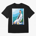 Cristiano Ronaldo Celebration Pop Art Graphic T-Shirt Show Fan Pride Across Global Football Passion for FIFA World Cup 2026, with CR7, Argentina, Football History, Final Match Energy, Crowd Noise and Once in a Lifetime Moments; Ideal for Fans Who