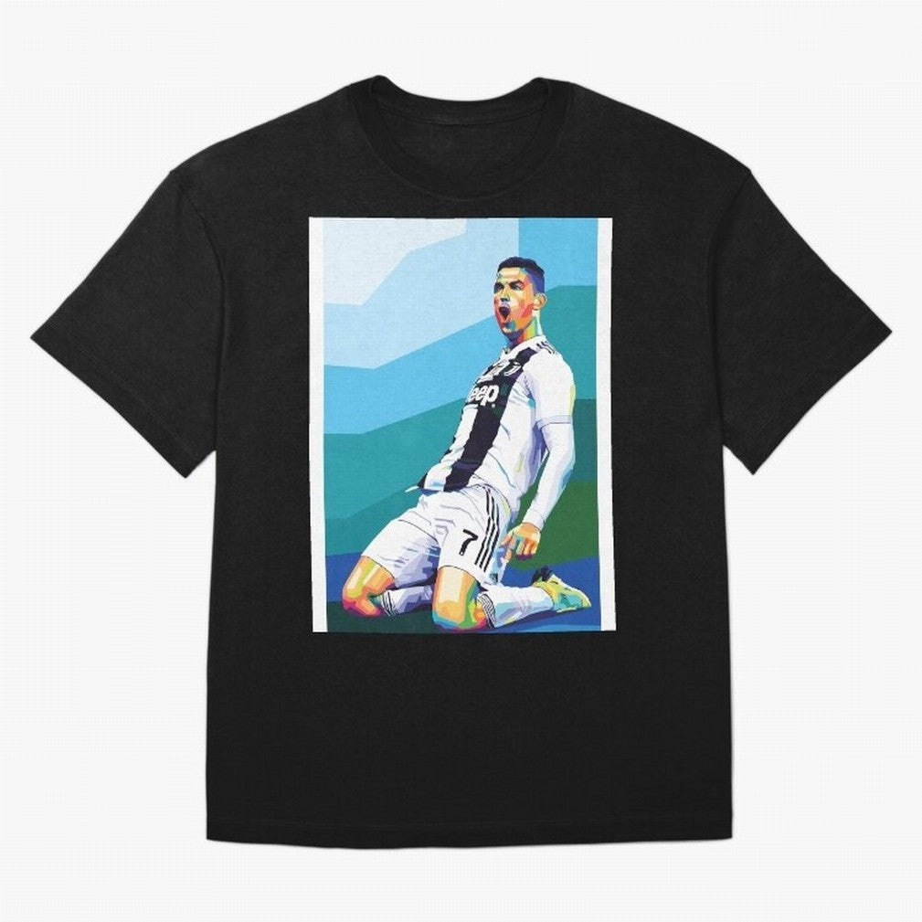 Cristiano Ronaldo Celebration Pop Art Graphic T-Shirt Show Fan Pride Across Global Football Passion for FIFA World Cup 2026, with CR7, Argentina, Football History, Final Match Energy, Crowd Noise and Once in a Lifetime Moments; Ideal for Fans Who