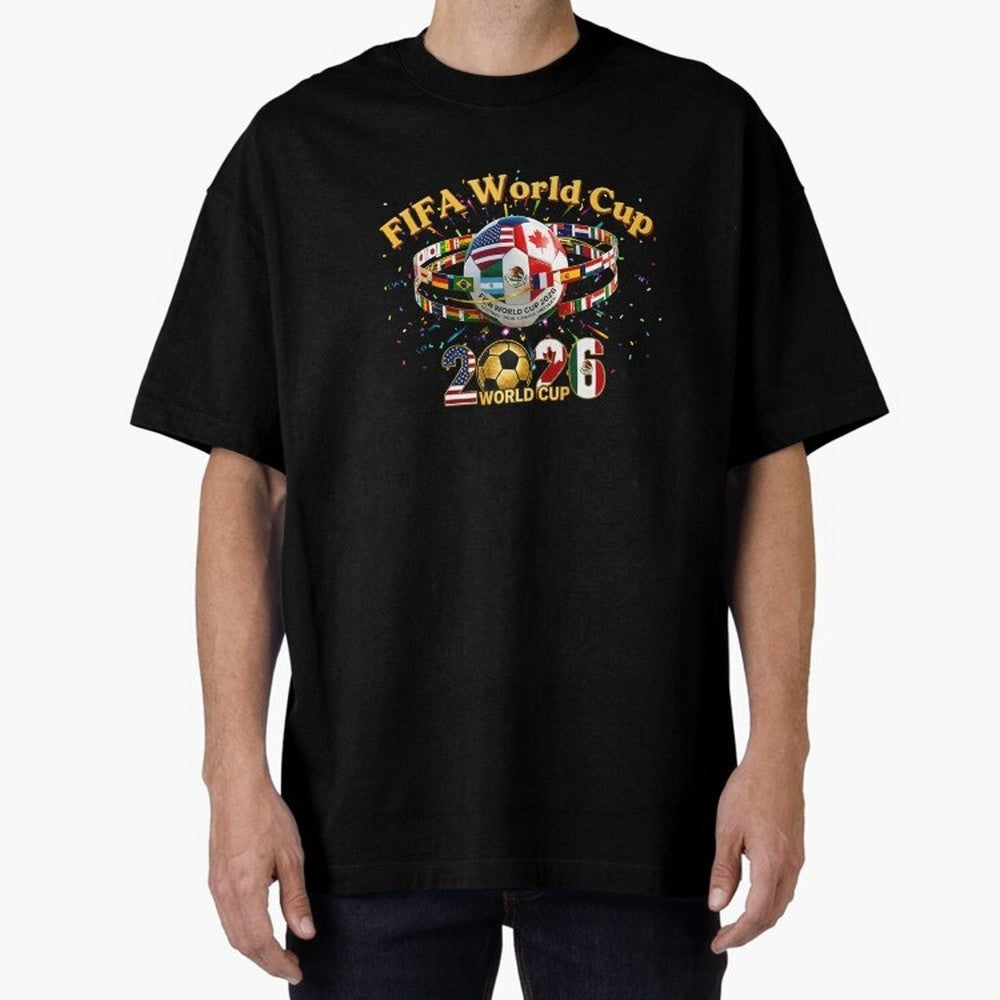 2026 World Cup Soccer World Flags Stadium Graphic Classic T-Shirt Stand with FIFA World Cup 2026 USA Canada Mexico Driven by Mbappe, England and Germany Energy, Worldwide Fan Energy, Dramatic Goals, Stadium Lights and Championship Celebrations;