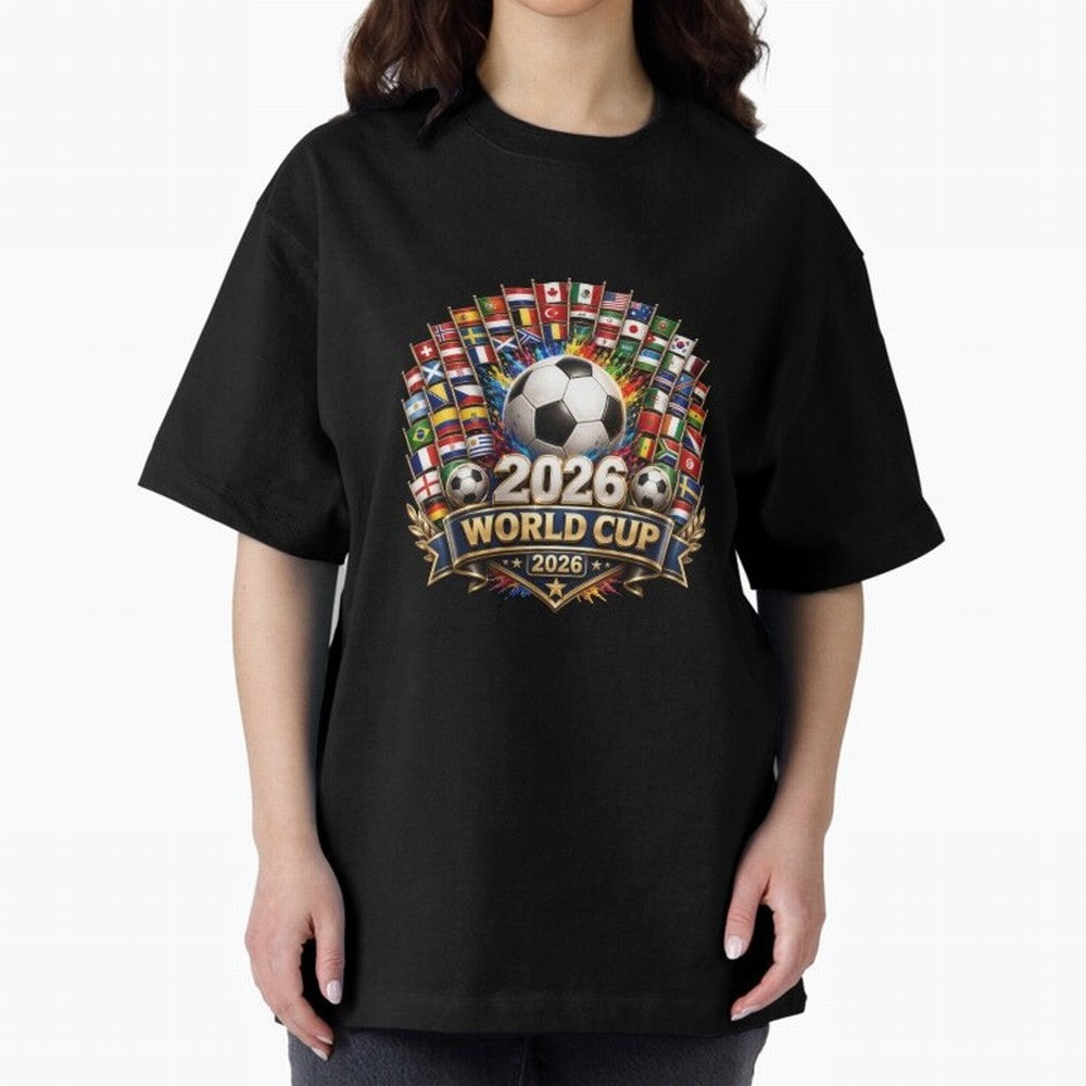 World Cup 2026, Soccer Tournament, 2026 Retro World Cup, Usa Canada Mexico Football Classic T-Shirt Share FIFA World Cup 2026 USA Canada Mexico Filled with Haaland and Mbappe, Argentina and Brazil Energy, Football Festival Excitement, Trophy