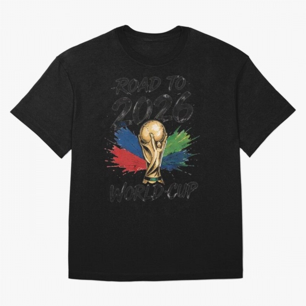 Road To 2026 World Cup Football Graphic Tee Classic T-Shirt Fuel the Hype around Match Day Hype around FIFA World Cup 2026, Cristiano Ronaldo, England and Germany, Football Festival Excitement, Trophy Ambitions, Country Rivalries and Star Player