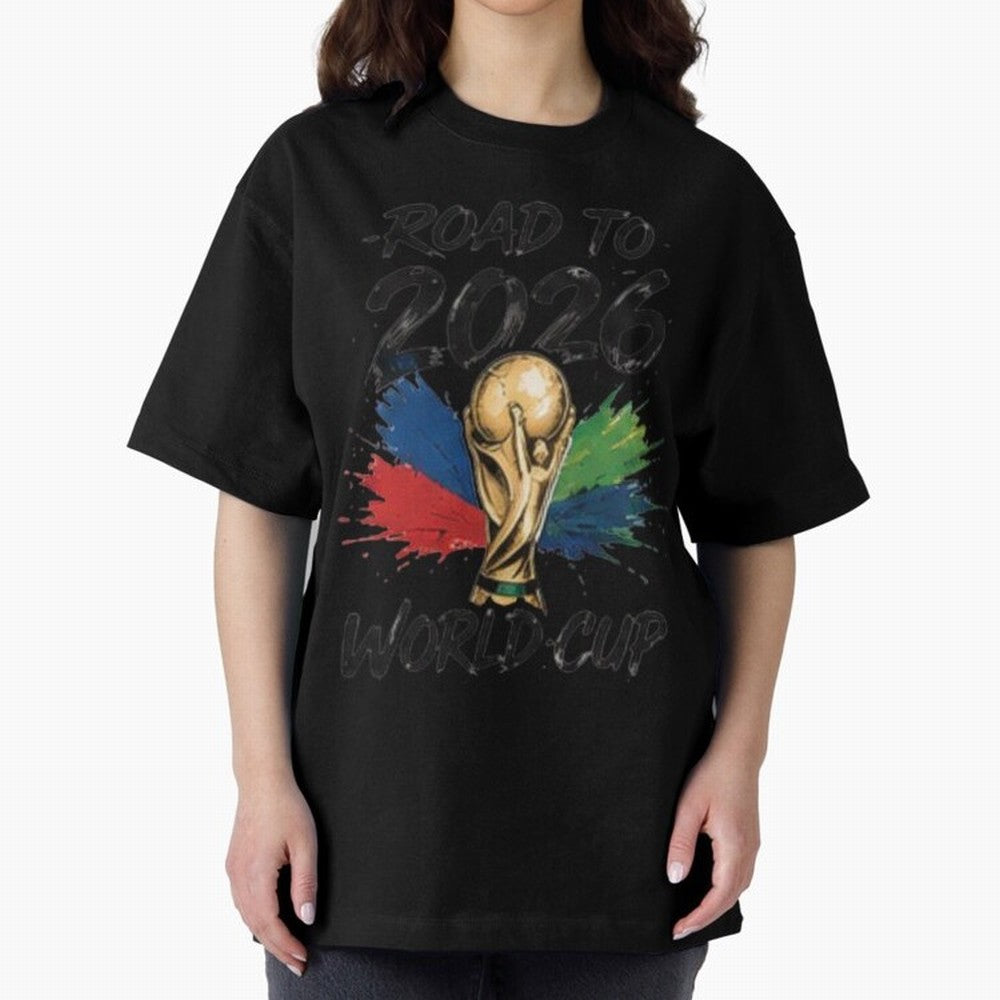 Road To 2026 World Cup Football Graphic Tee Classic T-Shirt Fuel the Hype around Match Day Hype around FIFA World Cup 2026, Cristiano Ronaldo, England and Germany, Football Festival Excitement, Trophy Ambitions, Country Rivalries and Star Player