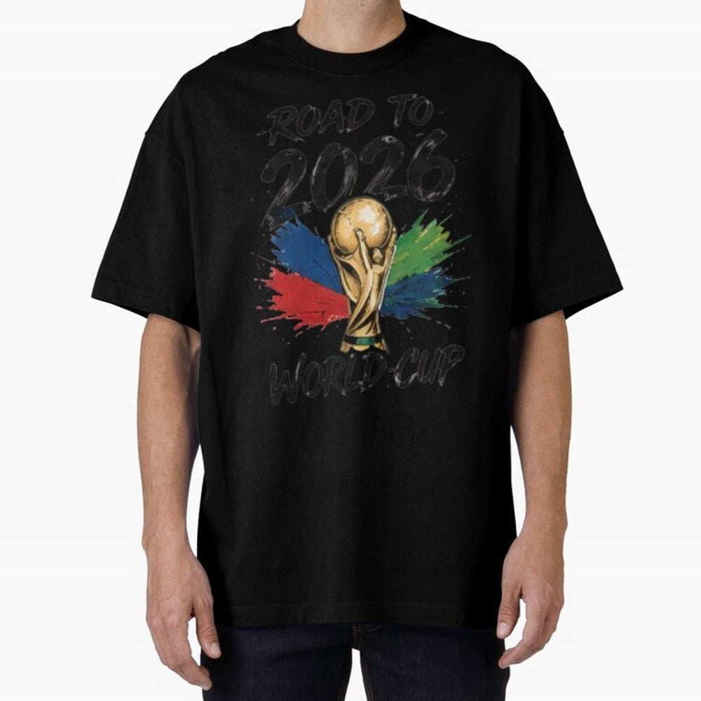 Road To 2026 World Cup Football Graphic Tee Classic T-Shirt Fuel the Hype around Match Day Hype around FIFA World Cup 2026, Cristiano Ronaldo, England and Germany, Football Festival Excitement, Trophy Ambitions, Country Rivalries and Star Player