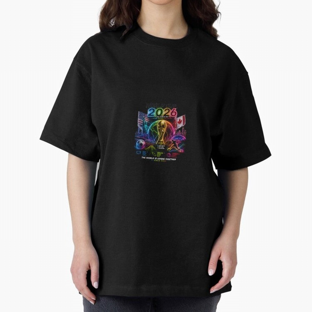 World Cup 2026 ¨C United Passion ?? | Neon Football Design Classic T-Shirt Elevate FIFA World Cup 2026 Group Stage Celebrating Cristiano Ronaldo, Argentina and Brazil Energy, Supporter Pride, Iconic Celebrations, Legendary Names and Global Match
