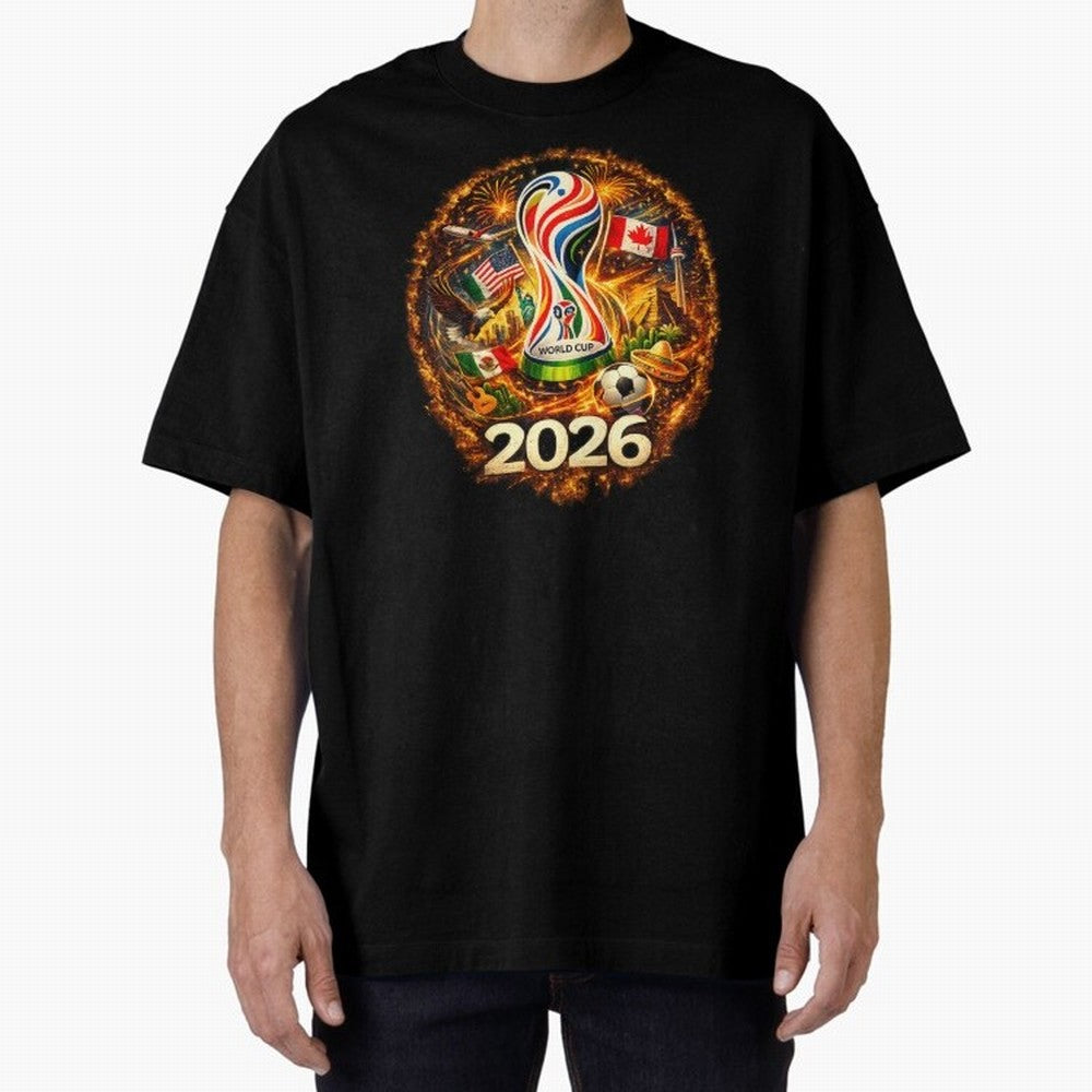 World Football Spirit 2026 USA Canada Mexico Soccer Fan Classic T-Shirt Relive FIFA World Cup 2026 Connected to Messi, CR7 and Mbappe, France and Portugal Energy, Champion Mindset, Group Stage Buzz, Knockout Tension and Passionate Fan Culture;