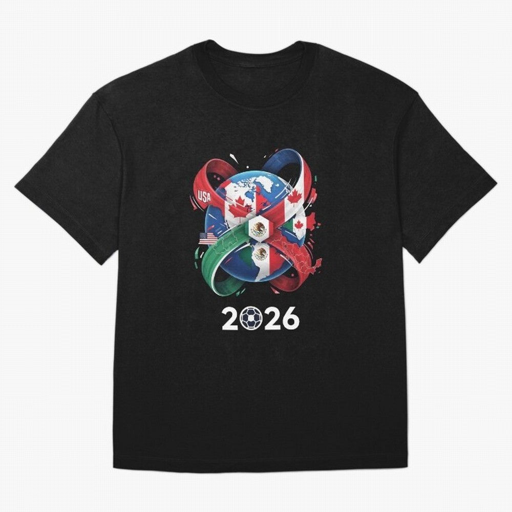 World United by Football 2026 Classic T-Shirt Follow Global Football Passion for FIFA World Cup 2026 USA Canada Mexico, Driven by Haaland and Mbappe, Spain, Football Festival Excitement, Trophy Ambitions, Country Rivalries and Star Player Buzz;