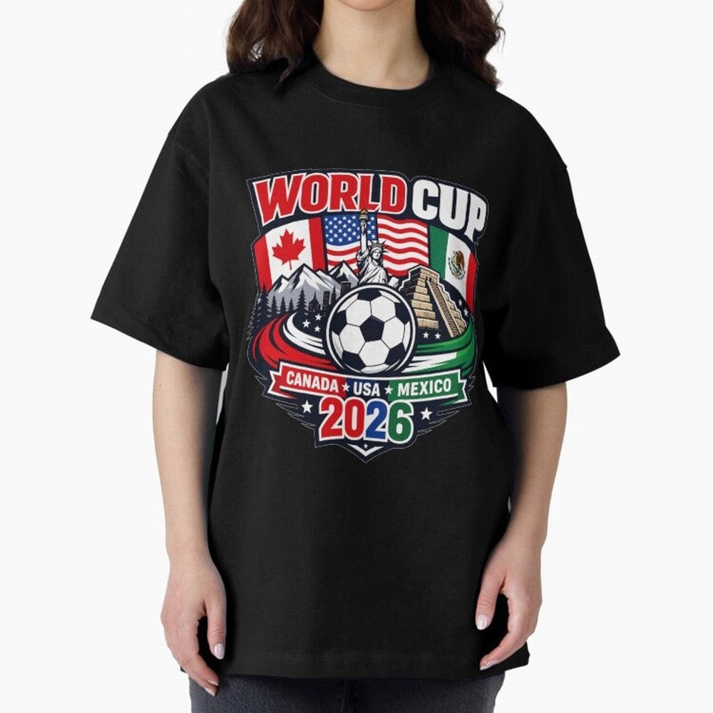 FIFA World Cup 2026 Classic T-Shirt Carry the Dream of Match Day Hype around FIFA World Cup 2026 Group Stage, Messi, England, France and Netherlands, Retro Football Energy, Iconic Rivalries, Trophy Chase Drama and Stadium Atmosphere; Ideal for Fans