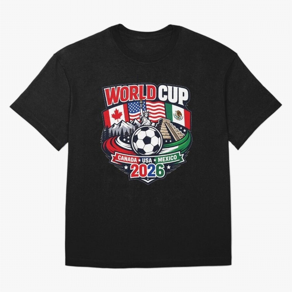 FIFA World Cup 2026 Classic T-Shirt Carry the Dream of Match Day Hype around FIFA World Cup 2026 Group Stage, Messi, England, France and Netherlands, Retro Football Energy, Iconic Rivalries, Trophy Chase Drama and Stadium Atmosphere; Ideal for Fans
