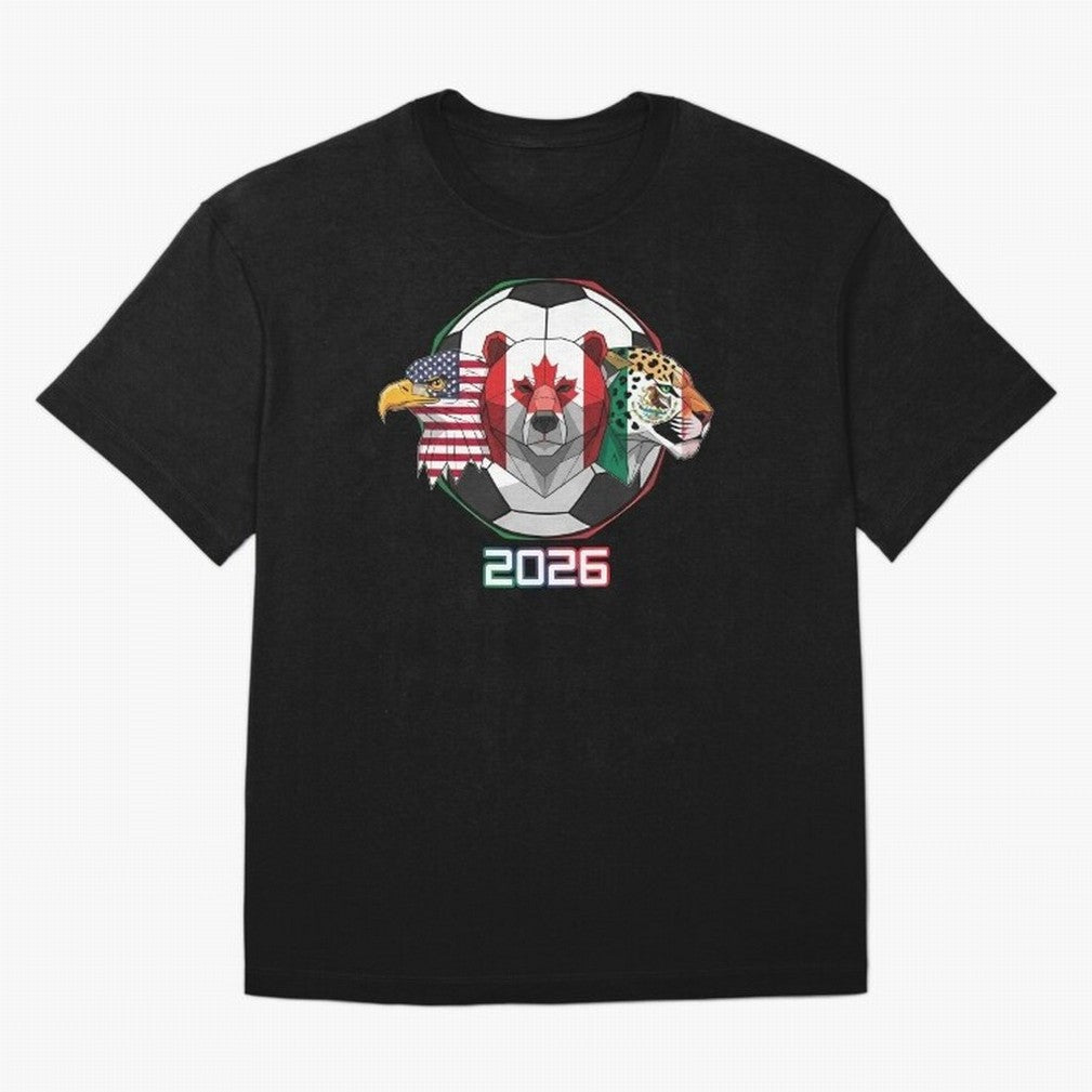 North American Soccer Animals 2026 Classic T-Shirt Bring Trophy Dreams to FIFA World Cup 2026 Spirit, Centered on England, France and Netherlands, CR7, Championship Spirit, Famous Goals, Roaring Crowds and International Football Unity; Perfect for