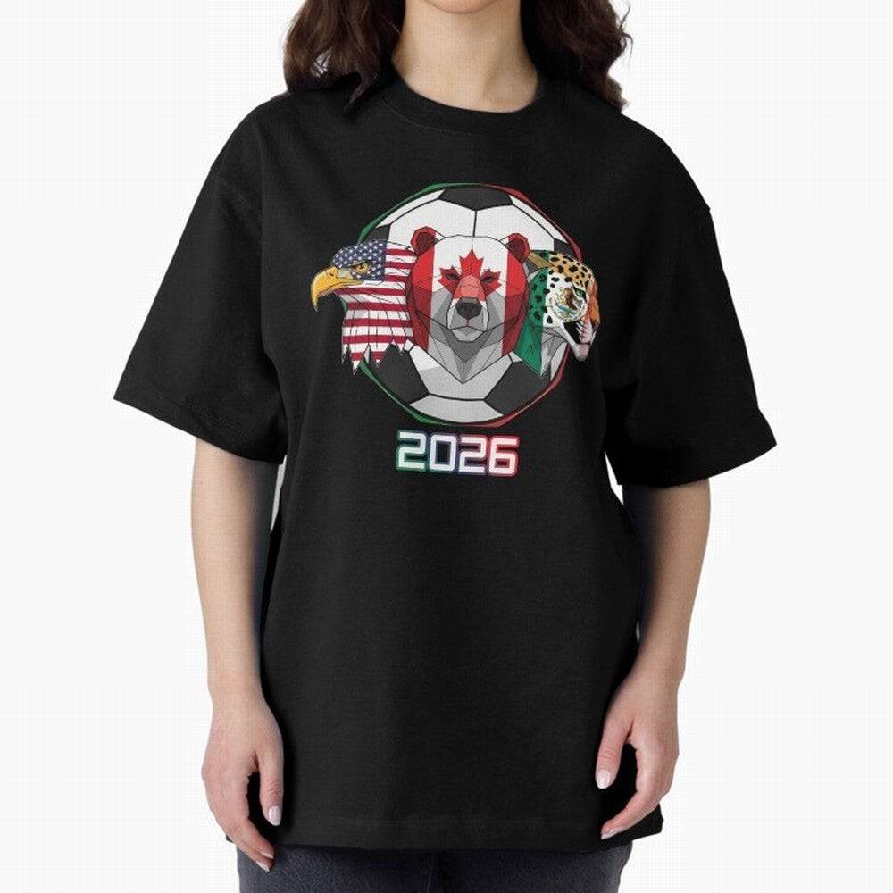 North American Soccer Animals 2026 Classic T-Shirt Bring Trophy Dreams to FIFA World Cup 2026 Spirit, Centered on England, France and Netherlands, CR7, Championship Spirit, Famous Goals, Roaring Crowds and International Football Unity; Perfect for