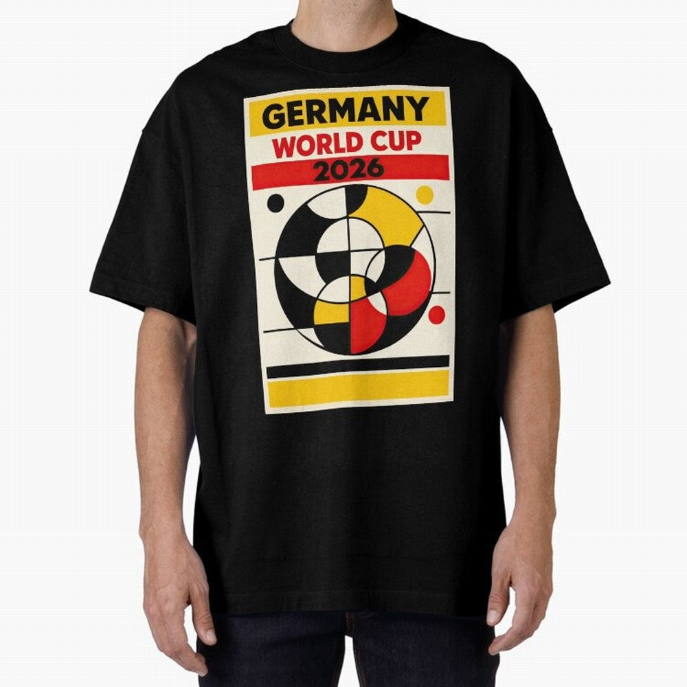 Elegant and Geometrical Germany World Cup 2026 Poster Classic T-Shirt Make Your Look Match FIFA World Cup 2026 USA Canada Mexico for Fans of Mbappe and Neymar and England, Bringing Global Supporter Spirit, Legendary Goals, National Colors and