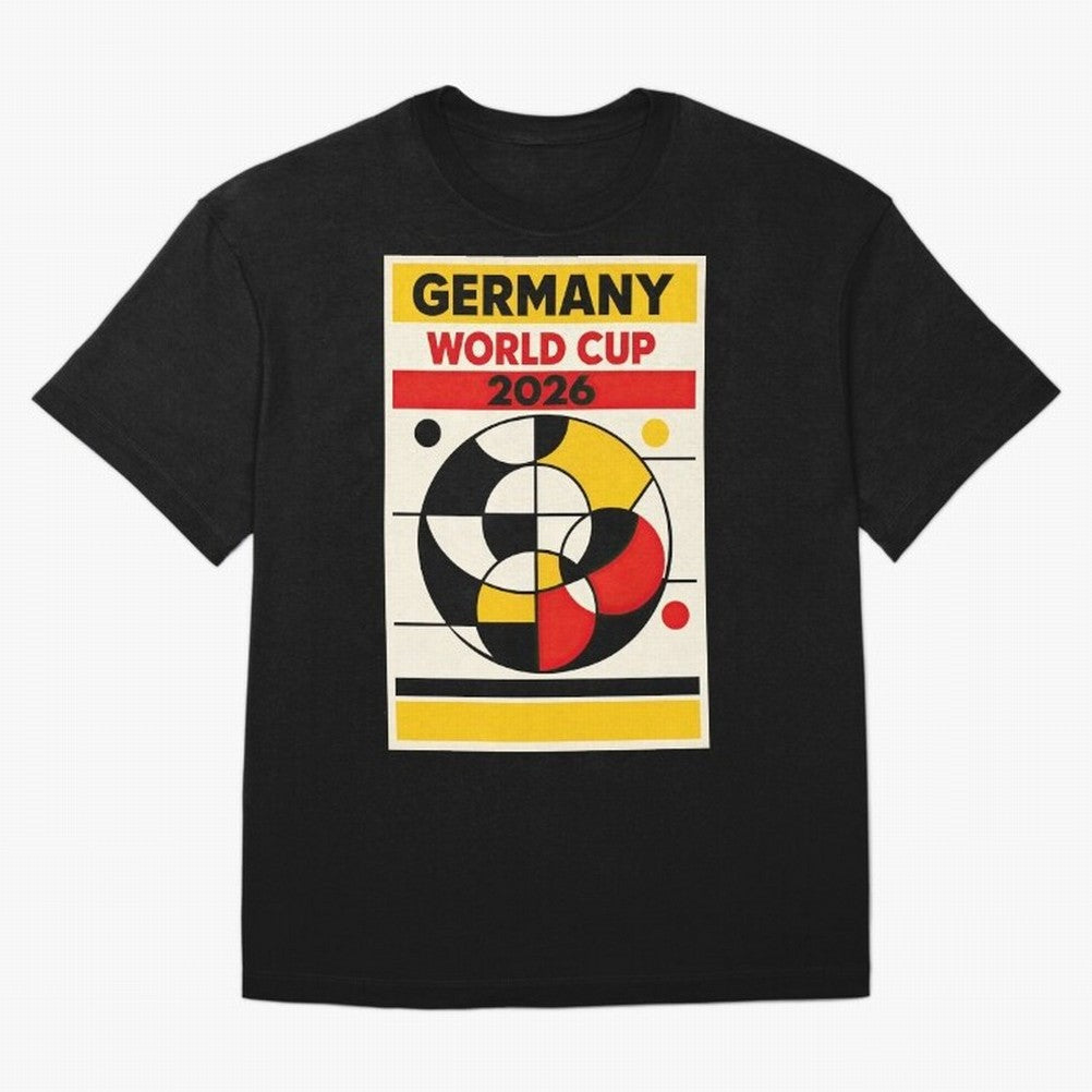 Elegant and Geometrical Germany World Cup 2026 Poster Classic T-Shirt Make Your Look Match FIFA World Cup 2026 USA Canada Mexico for Fans of Mbappe and Neymar and England, Bringing Global Supporter Spirit, Legendary Goals, National Colors and