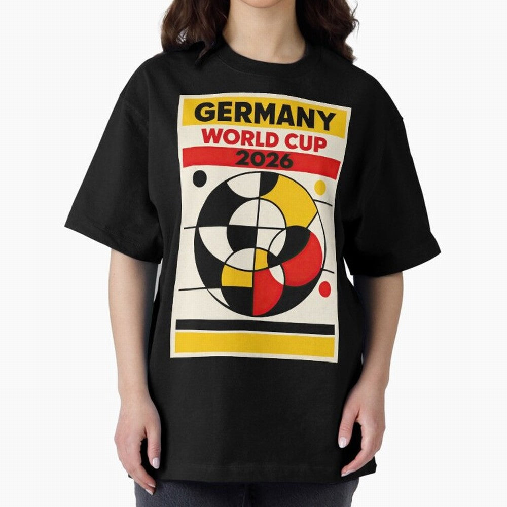 Elegant and Geometrical Germany World Cup 2026 Poster Classic T-Shirt Make Your Look Match FIFA World Cup 2026 USA Canada Mexico for Fans of Mbappe and Neymar and England, Bringing Global Supporter Spirit, Legendary Goals, National Colors and