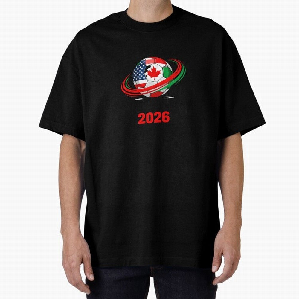 World Cup 2026, Soccer Ball, USA Canada Mexico Football Classic T-Shirt Feel the Roar of FIFA World Cup 2026 Group Stage Highlighting Mbappe and Neymar, Germany Energy, Match Day Excitement, Supporter Culture, Golden Goals and Global Football