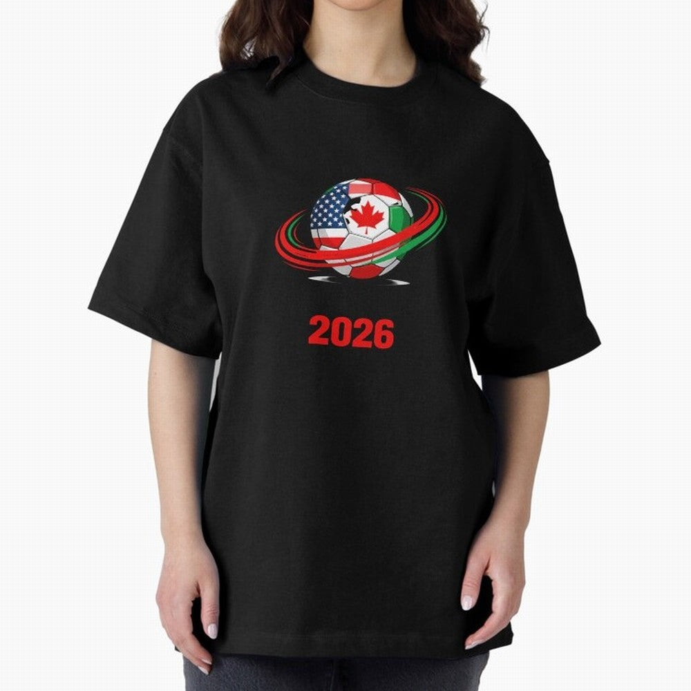 World Cup 2026, Soccer Ball, USA Canada Mexico Football Classic T-Shirt Feel the Roar of FIFA World Cup 2026 Group Stage Highlighting Mbappe and Neymar, Germany Energy, Match Day Excitement, Supporter Culture, Golden Goals and Global Football