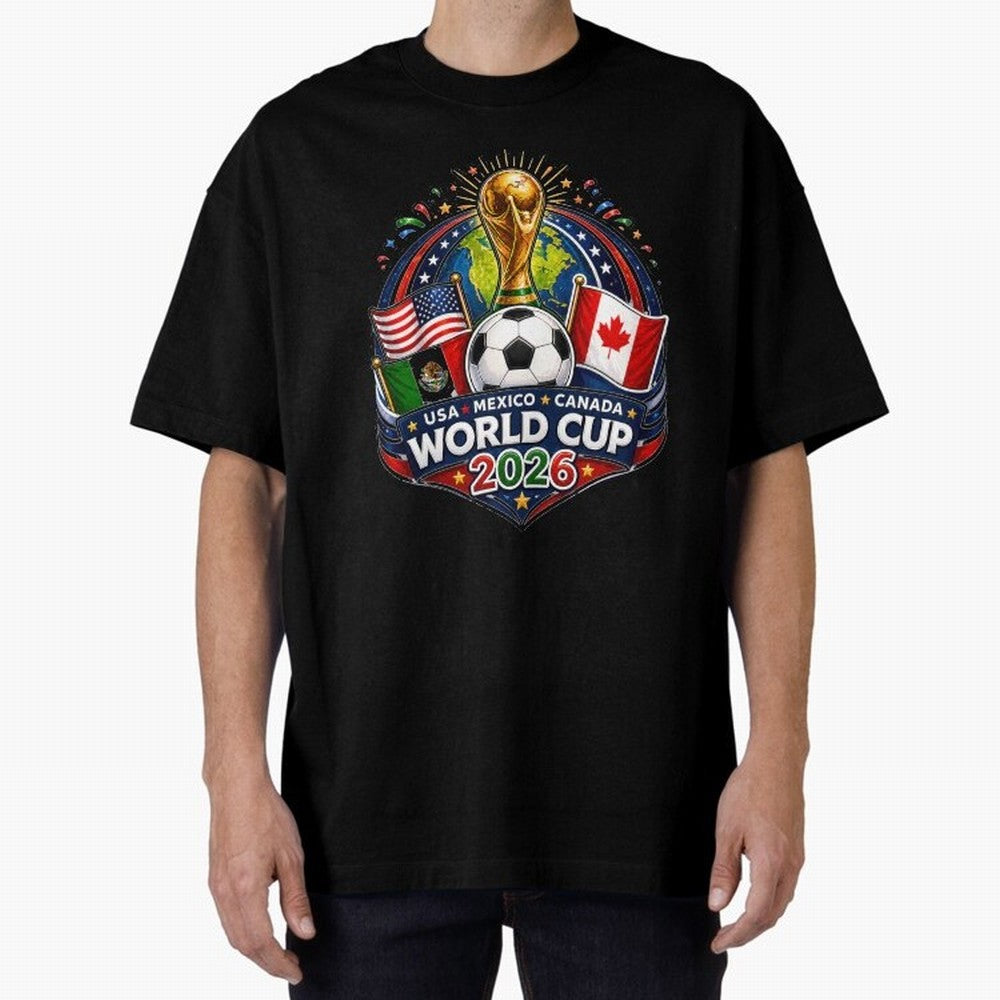 World Cup 2026 Sticker ¨C USA Mexico Canada Football Trophy Design Classic T-Shirt Show Support during the FIFA World Cup 2026 USA Canada Mexico Journey through Messi Highlights, Argentina Pride, Championship Spirit, Famous Goals, Roaring Crowds