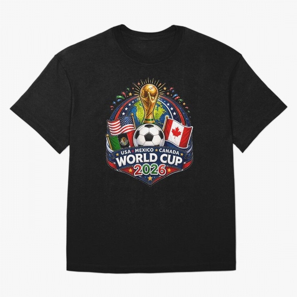 World Cup 2026 Sticker ¨C USA Mexico Canada Football Trophy Design Classic T-Shirt Show Support during the FIFA World Cup 2026 USA Canada Mexico Journey through Messi Highlights, Argentina Pride, Championship Spirit, Famous Goals, Roaring Crowds