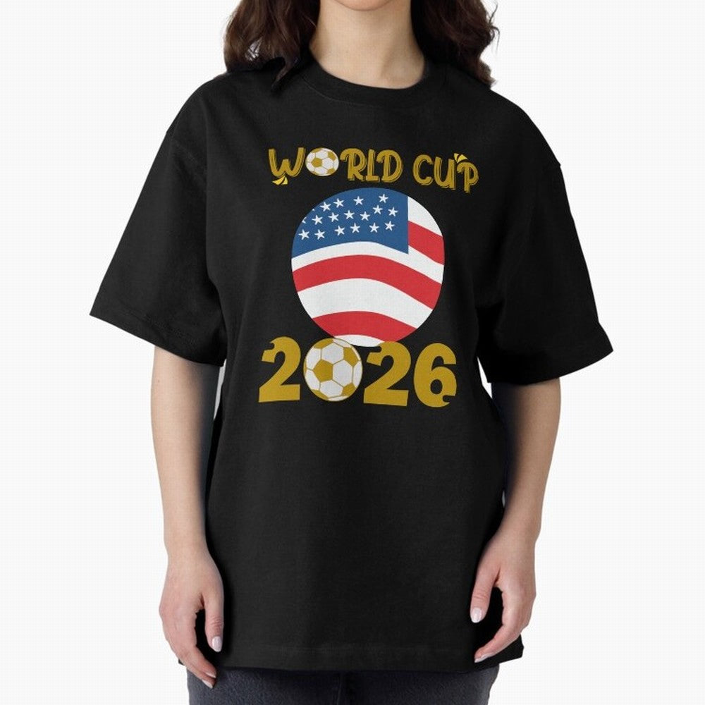 World Cup 2026 USA Soccer Design ¨C Football Fan Graphic T-Shirt Classic T-Shirt Make Every Match About FIFA World Cup 2026 Group Stage Highlighting Messi, Neymar and Mbappe, Argentina and Brazil Energy, Supporter Pride, Iconic Celebrations,