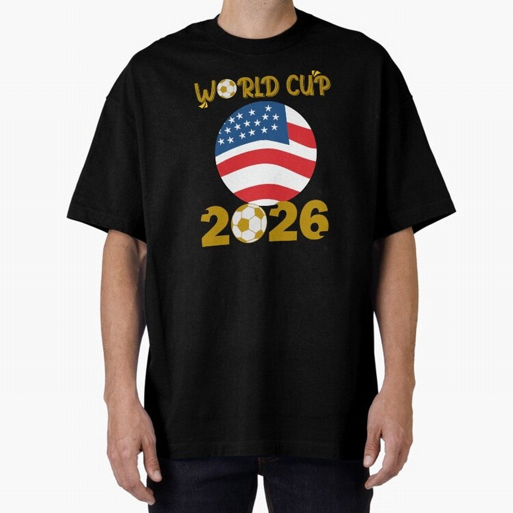 World Cup 2026 USA Soccer Design ¨C Football Fan Graphic T-Shirt Classic T-Shirt Make Every Match About FIFA World Cup 2026 Group Stage Highlighting Messi, Neymar and Mbappe, Argentina and Brazil Energy, Supporter Pride, Iconic Celebrations,