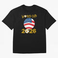 World Cup 2026 USA Soccer Design ¨C Football Fan Graphic T-Shirt Classic T-Shirt Make Every Match About FIFA World Cup 2026 Group Stage Highlighting Messi, Neymar and Mbappe, Argentina and Brazil Energy, Supporter Pride, Iconic Celebrations,