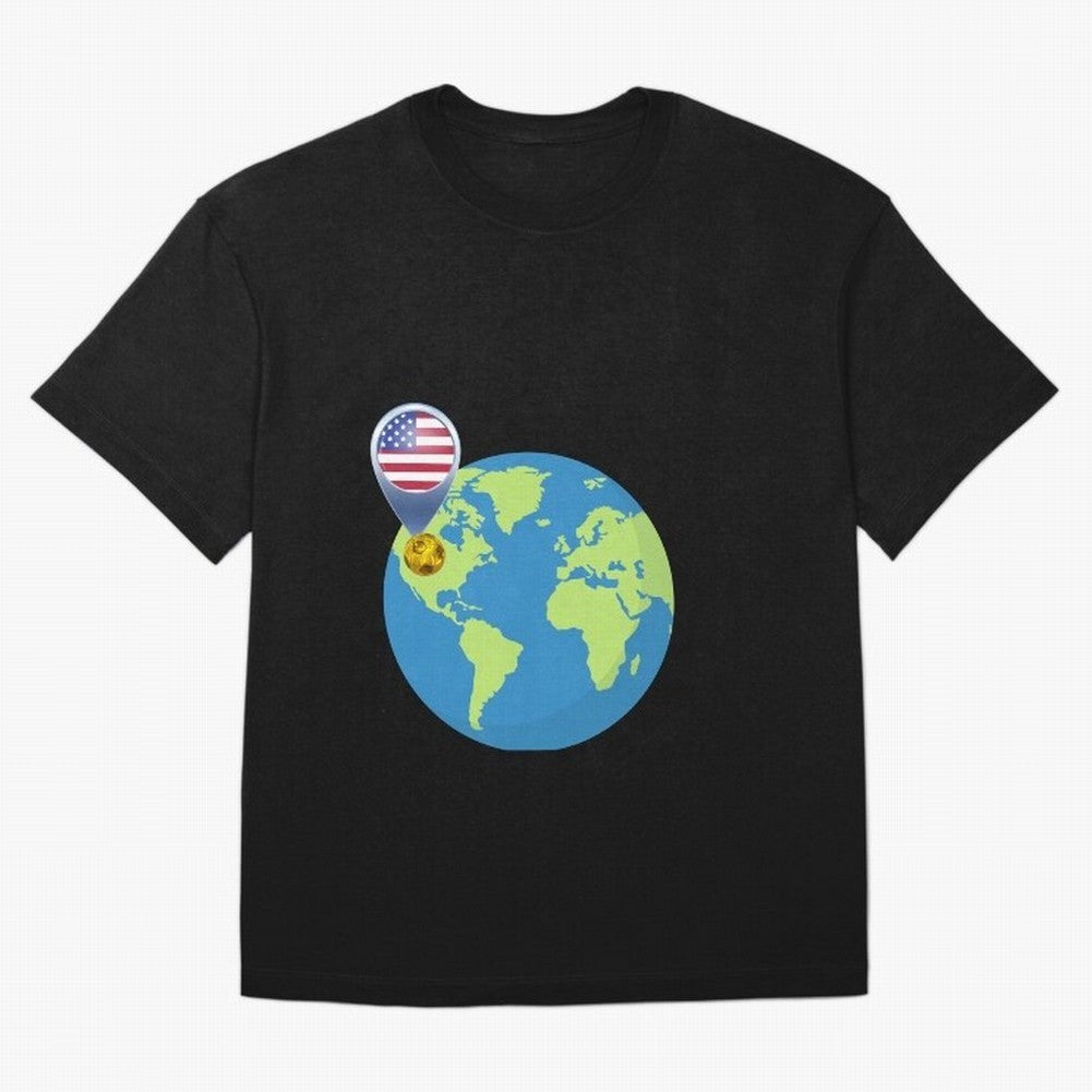 American Spirit World Cup Classic T-Shirt Join the Global Buzz around Global Football Passion for FIFA World Cup 2026, Featuring Haaland and Mbappe, Argentina, France and Brazil, Sports Nostalgia, International Competition, Famous Players and