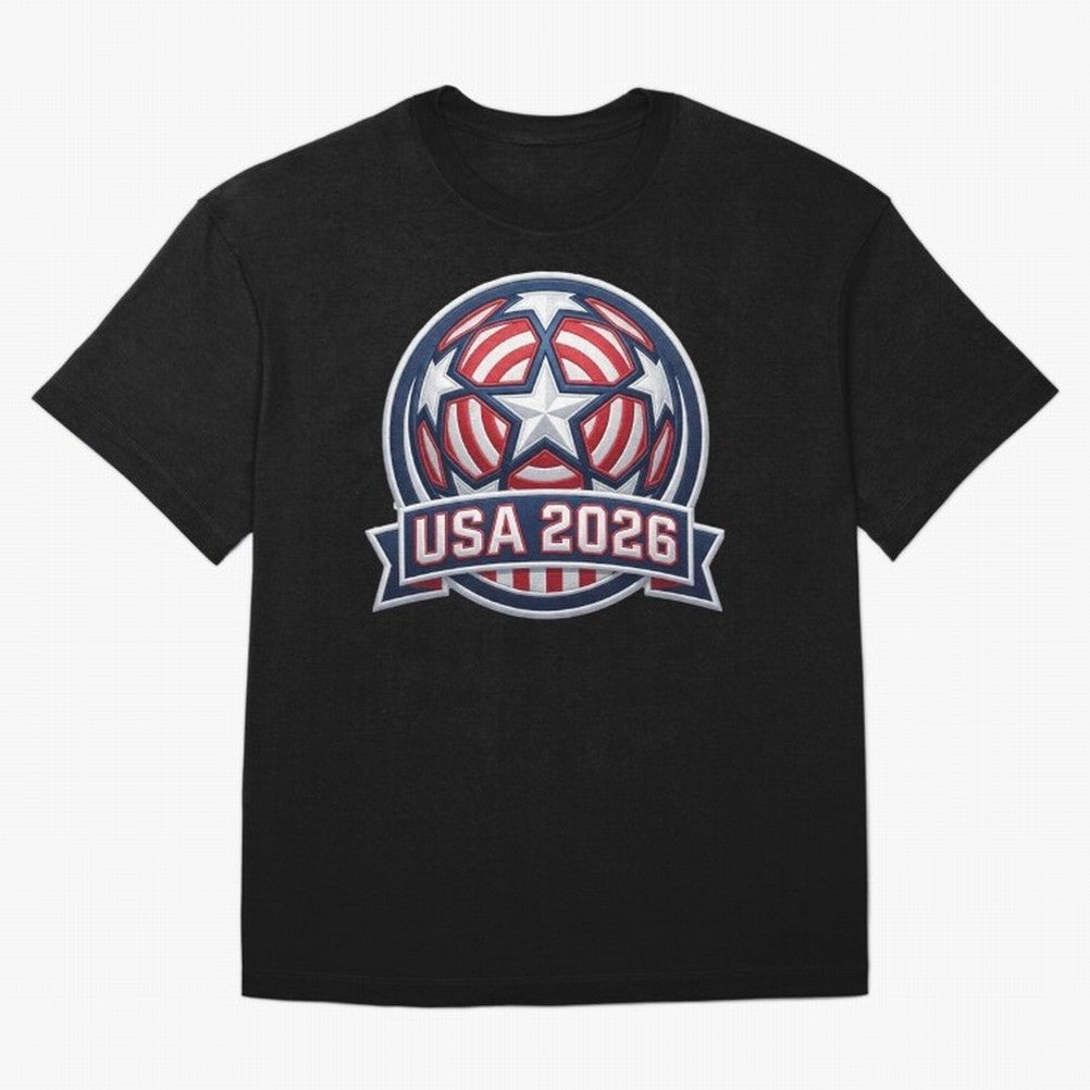 USA 2026 World Cup T-Shirt - Star Spangled Soccer Design - American Host Fan Tee Classic T-Shirt Live the Energy of Match Day Hype around FIFA World Cup 2026 Group Stage, Messi, Neymar and Mbappe, Portugal, Tournament Hype, Historic Matchups,