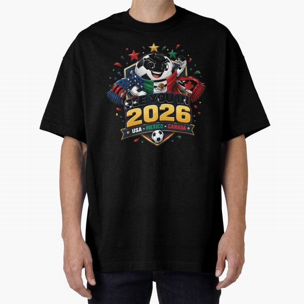 See You in 2026 USA Mexico Canada Soccer Mascot Classic T-Shirt Honor the FIFA World Cup 2026 Journey through Messi Highlights, Brazil Pride, Football History, Final Match Energy, Crowd Noise and Once in a Lifetime Moments; Built for Supporters